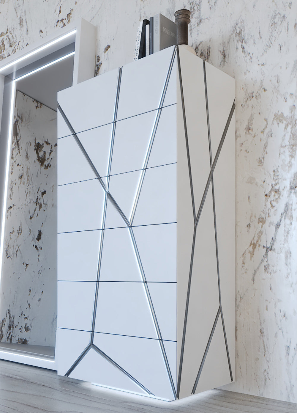 ESF Furniture - Franco Spain Gio Chest in White - GIOCHEST