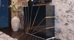 ESF Furniture - Oro 4 Drawer Single Dresser in Black - OROSDBLACK