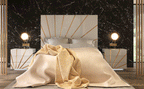 ESF Furniture - Oro 5 Piece King Bedroom Set w/Light in White - OROKSBED-5SET