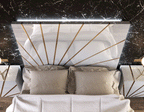 ESF Furniture - Oro 6 Piece King Bedroom Set w/Light in White - OROKSBED-6SET