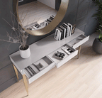 ESF Furniture - MX37 Console Table 120 With Mirror 60 - MX3740251-MX58531