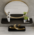 ESF Furniture - MX88 Console Table 100 with Mirror 60 - MX8842342-MX58531