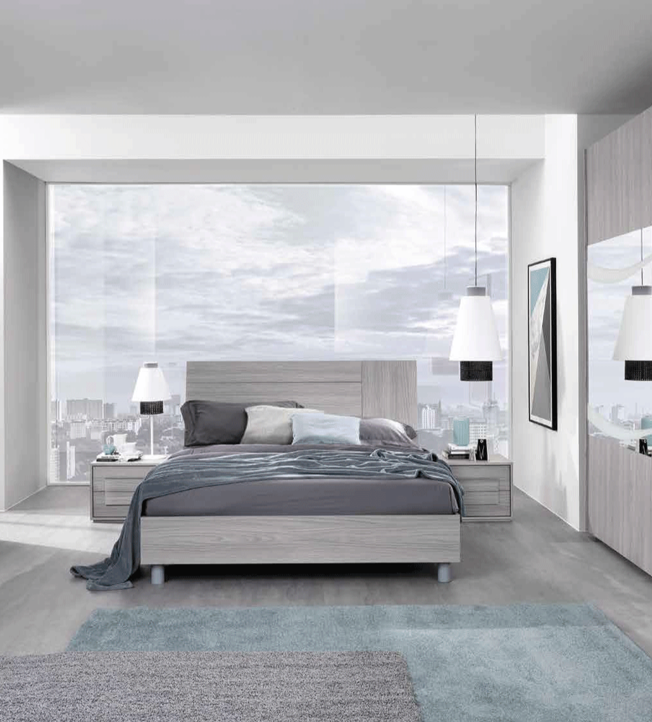 ESF Furniture - Linosa 3 Piece King Bedroom Set in Grey Reina - LINOSAKS-3SET