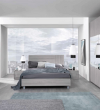 ESF Furniture - Linosa 3 Piece King Bedroom Set in Grey Reina - LINOSAKS-3SET