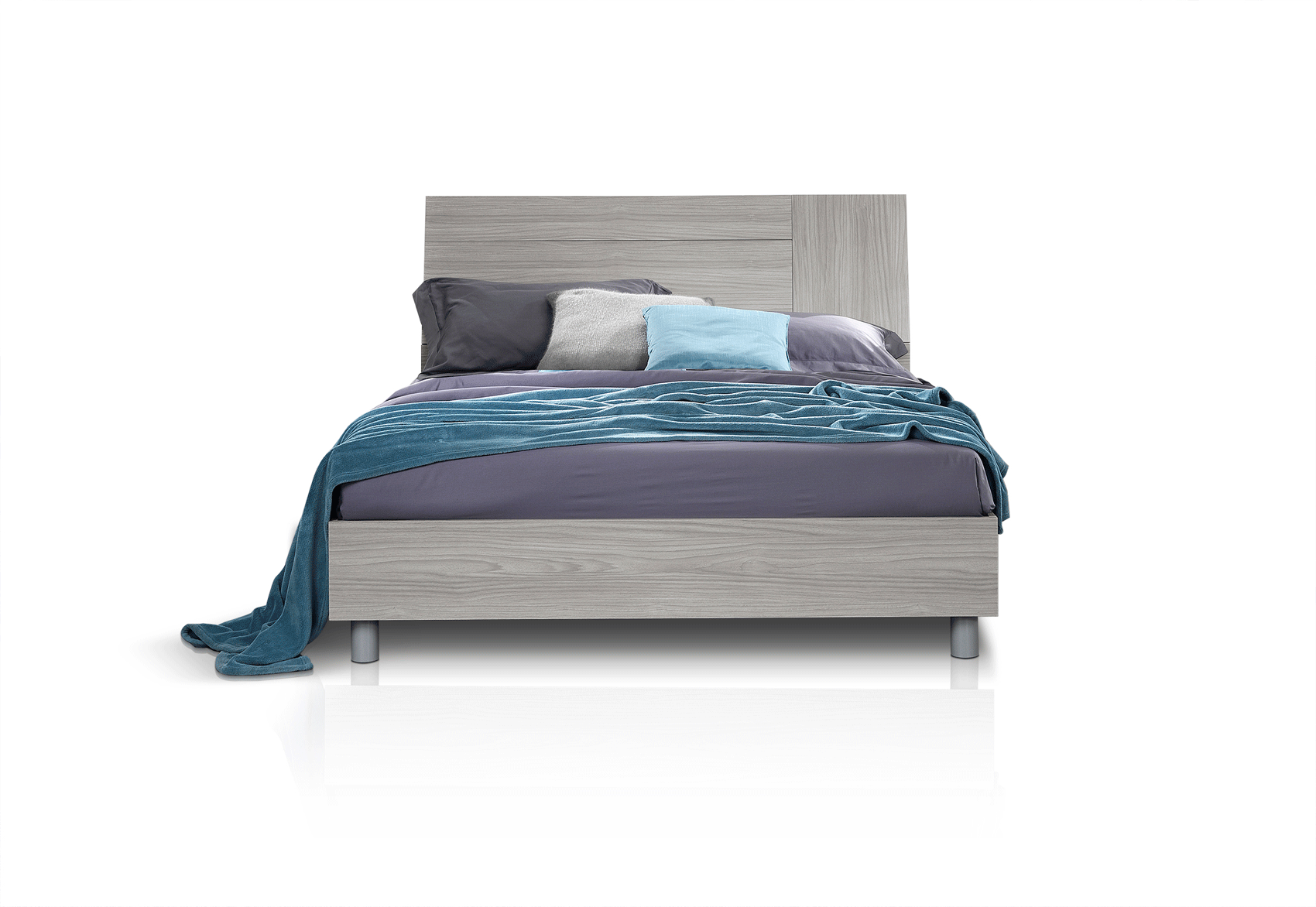 ESF Furniture - Linosa 3 Piece King Bedroom Set in Grey Reina - LINOSAKS-3SET