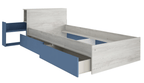 ESF Furniture - Jazz 3 Piece Kids Bedroom Set in Oak Blue - JAZZ-BED-3SET