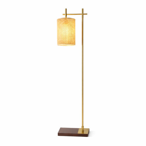 Brizo Bamboo Lampshade Floor Lamp Dark brown and Bronze