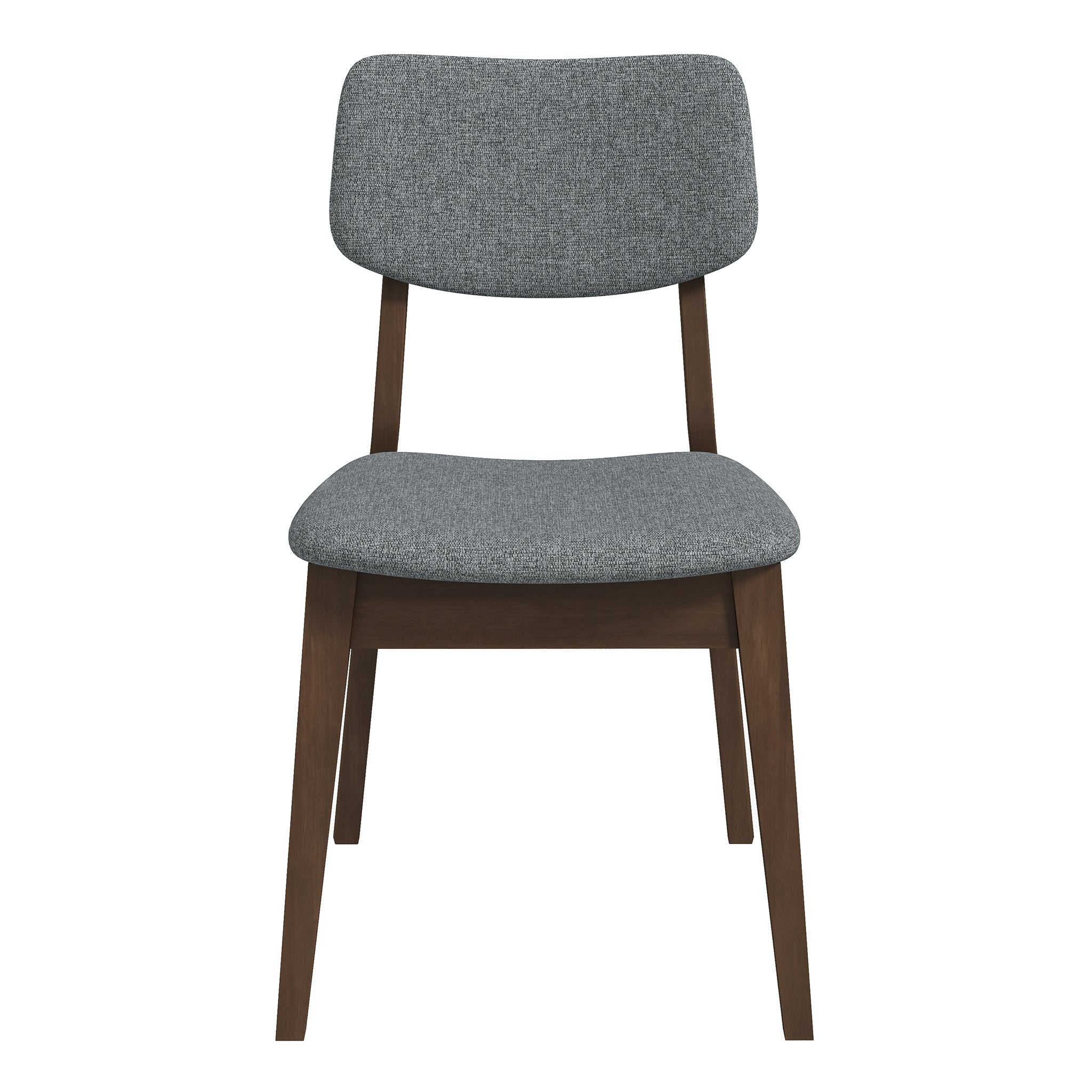 Carlos Dark Grey Fabric Solid Back Side Chair (Set Of 2)