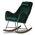 Chelsea Blue Velvet Rocking Chair