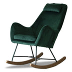 Chelsea Blue Velvet Rocking Chair