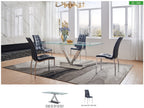 ESF Furniture - Zig Zag 7 Piece Dining Table Set - ZZTABLE180-365-7SET