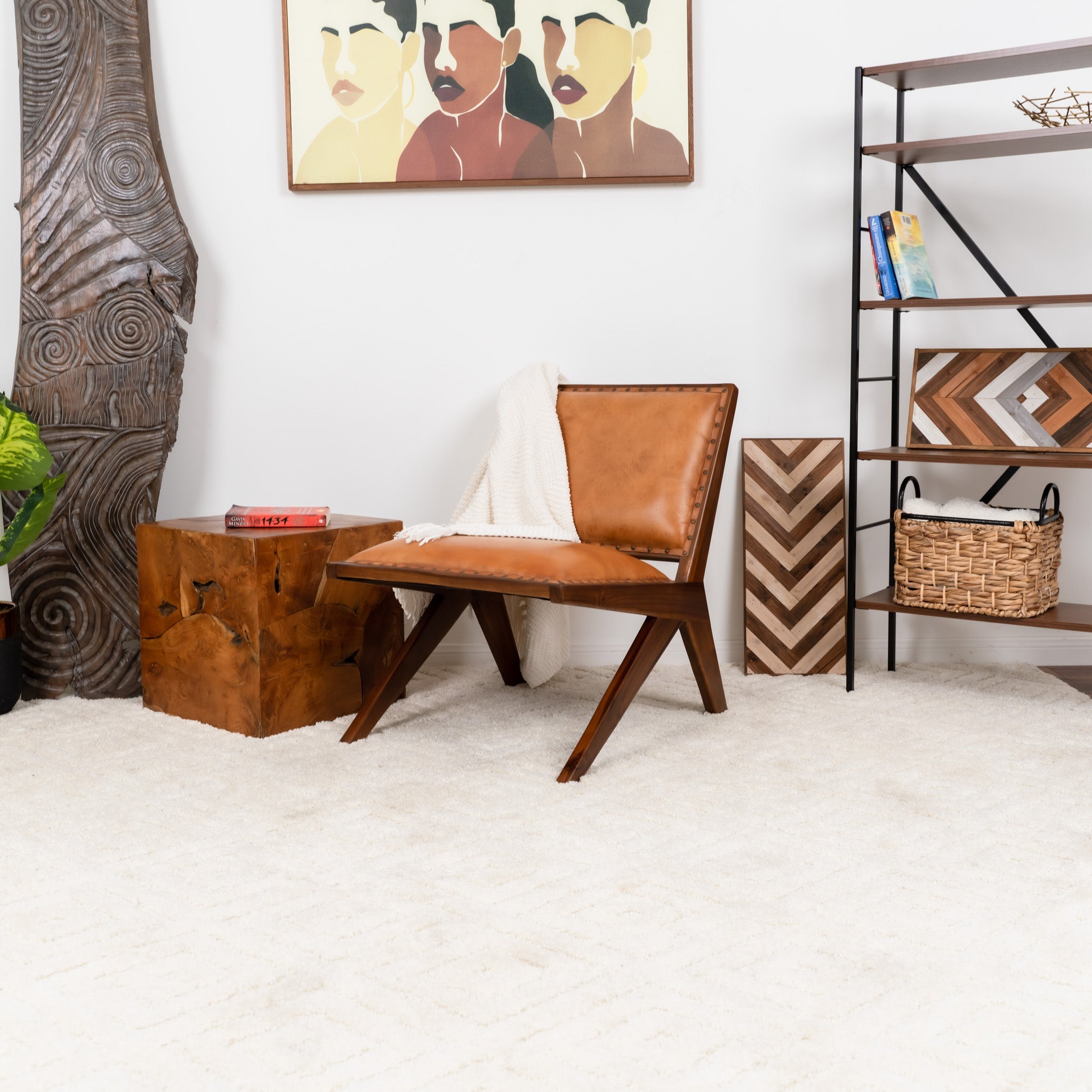 Colin Tan Genuine Leather Lounge Chair