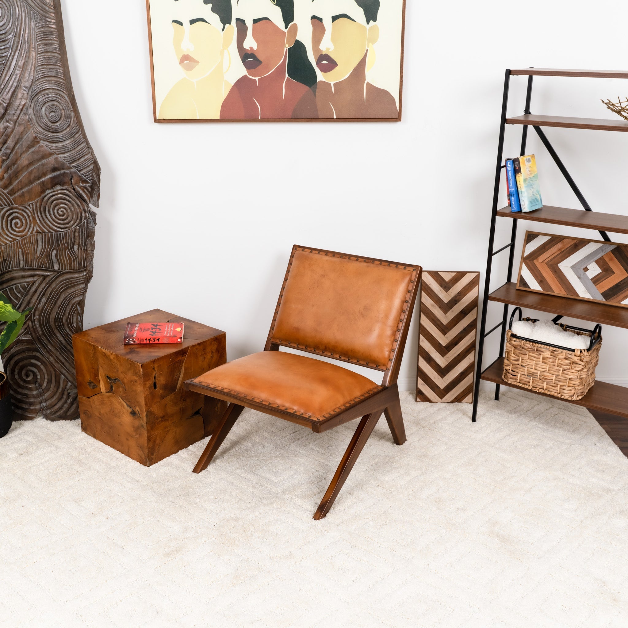 Colin Tan Genuine Leather Lounge Chair