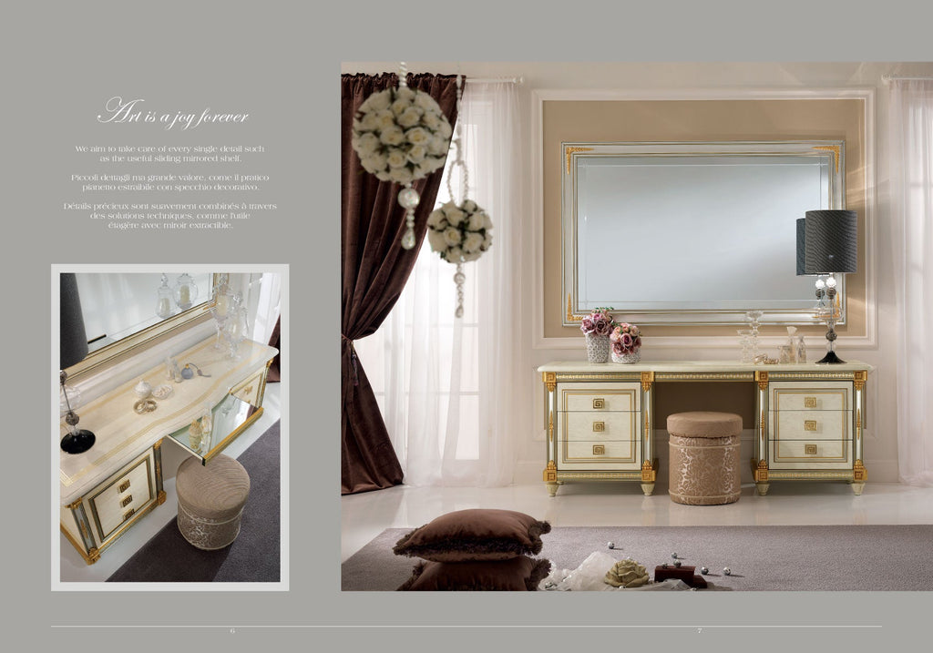 ESF Furniture - Arredoclassic Italy Liberty Euro 5 Piece Queen Bedroom Set - LIBERTYQBVDM-5SET