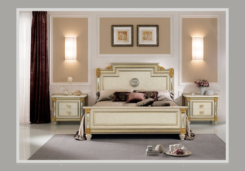 ESF Furniture - Arredoclassic Italy Liberty Euro 5 Piece Queen Bedroom Set - LIBERTYQBVDM-5SET