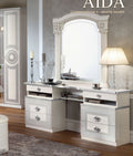 ESF Furniture - Aida Vanity Dresser in White-Silver - AIDAVDRESSERWH/SL
