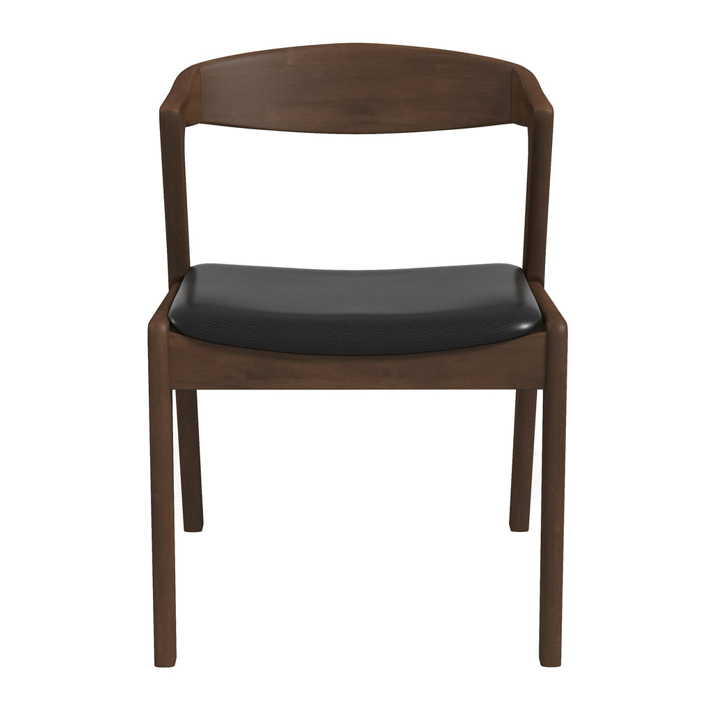 Dakota Solid Wood Cream Velvet Dining Chair (Set Of 2)