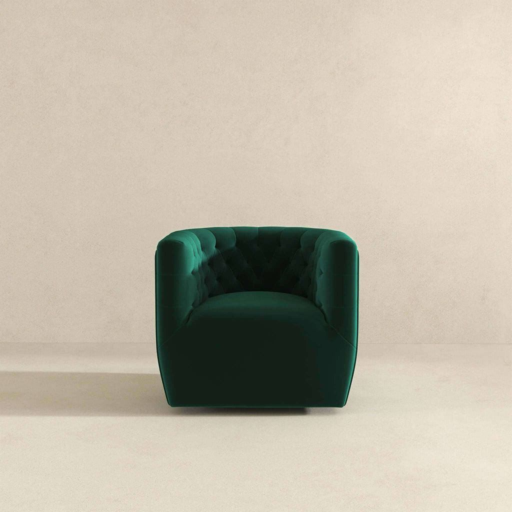 Delaney Gold Velvet Swivel Chair