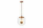 Delphi Pendant Lamp - Coarse Gold and Clear Glass