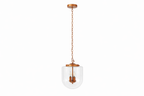 Delphi Pendant Lamp - Coarse Gold and Clear Glass