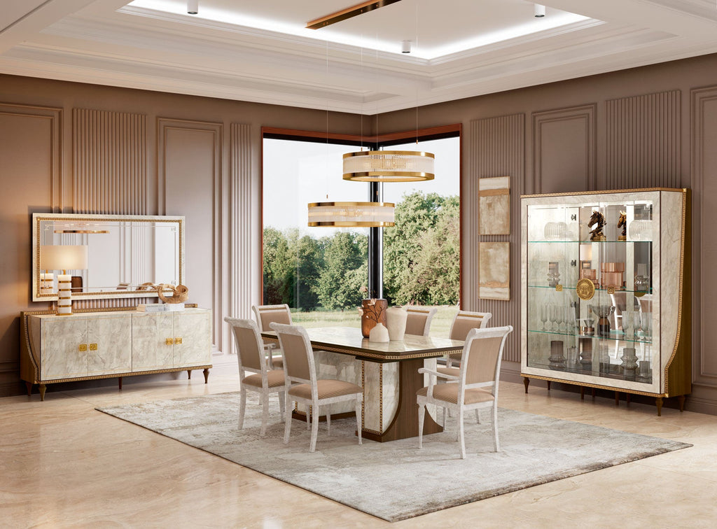 ESF Furniture - Romantica 4 Doors Buffet in Walnut - ROMA-BUFFET