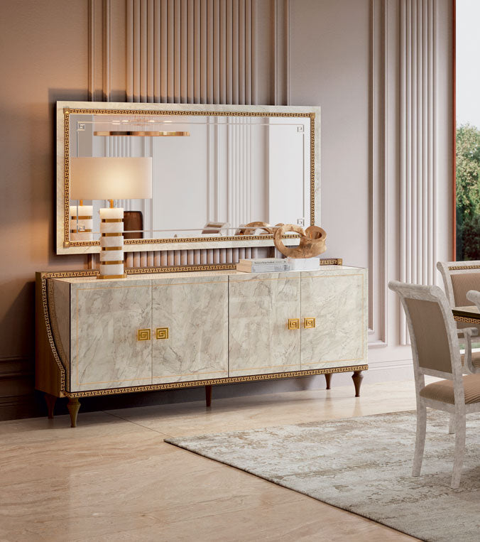 ESF Furniture - Romantica 4 Doors Buffet in Walnut - ROMA-BUFFET