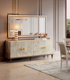 ESF Furniture - Romantica 4 Doors Buffet in Walnut - ROMA-BUFFET