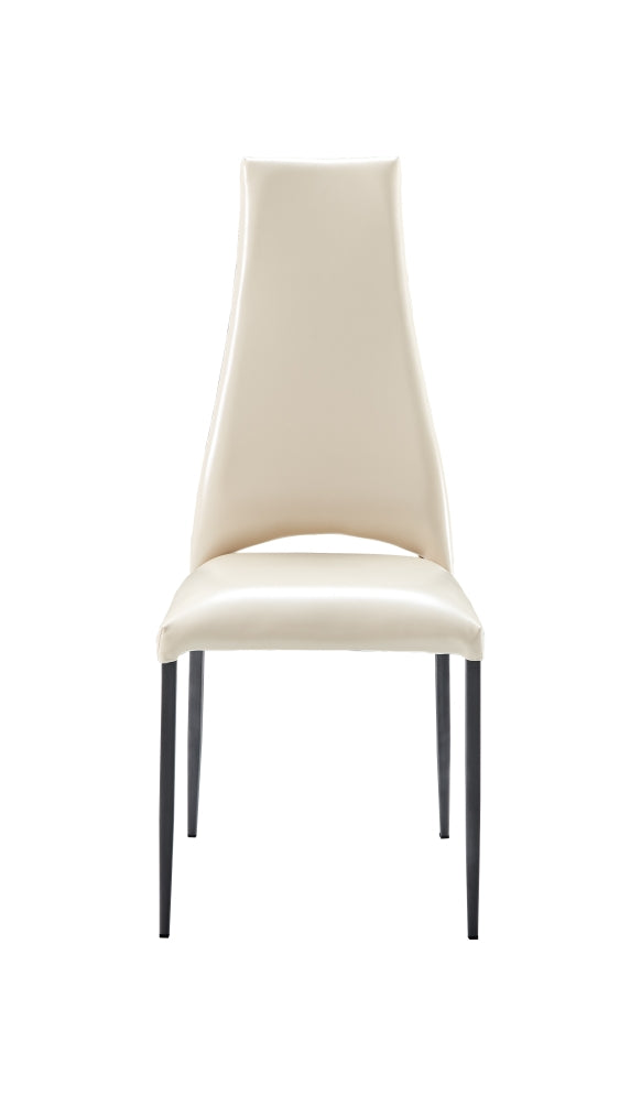 ESF Furniture - Extravaganza 2417 Marble Table Grey Taupe with 3405 Chairs Beige - 2417-3405BEIGE-6CHAIR