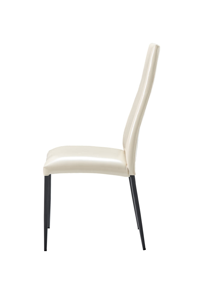 ESF Furniture - Extravaganza 2417 Marble Table Grey Taupe with 3405 Chairs Beige - 2417-3405BEIGE-6CHAIR