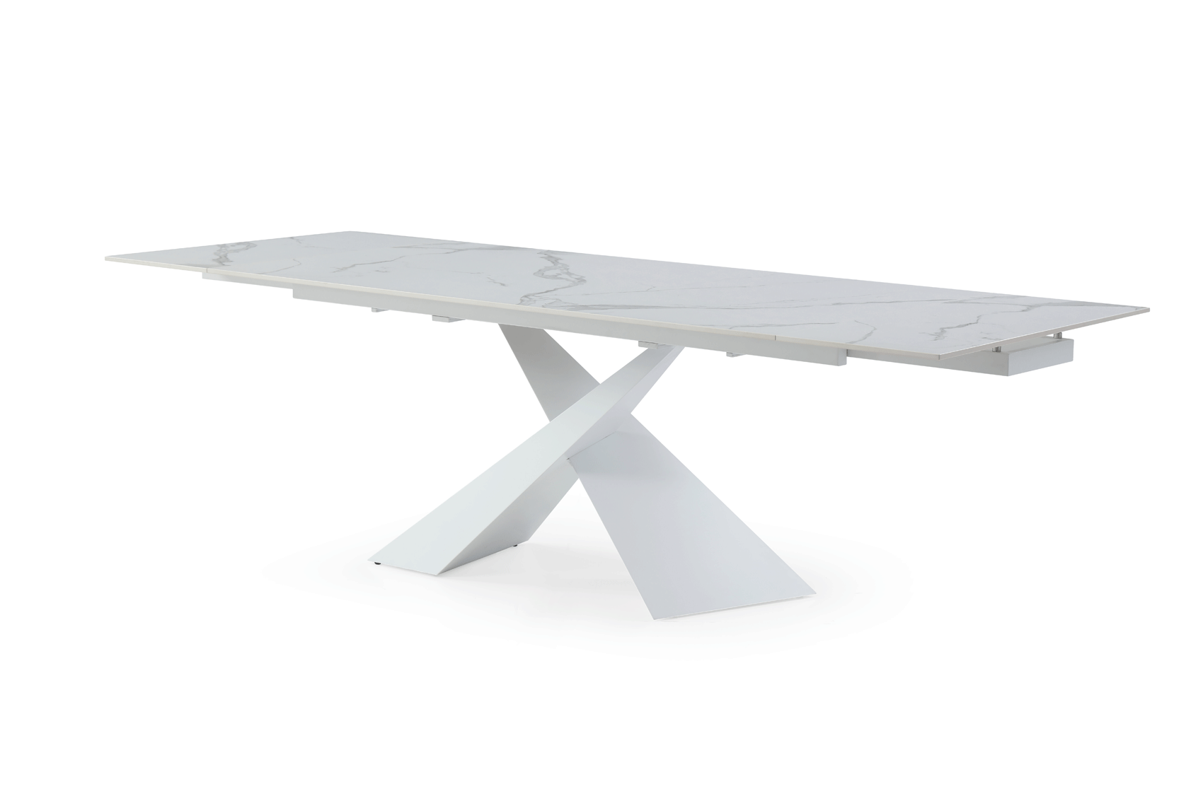 ESF Furniture - Extravaganza 9113 Dinning Table White w/ext - 9113DT