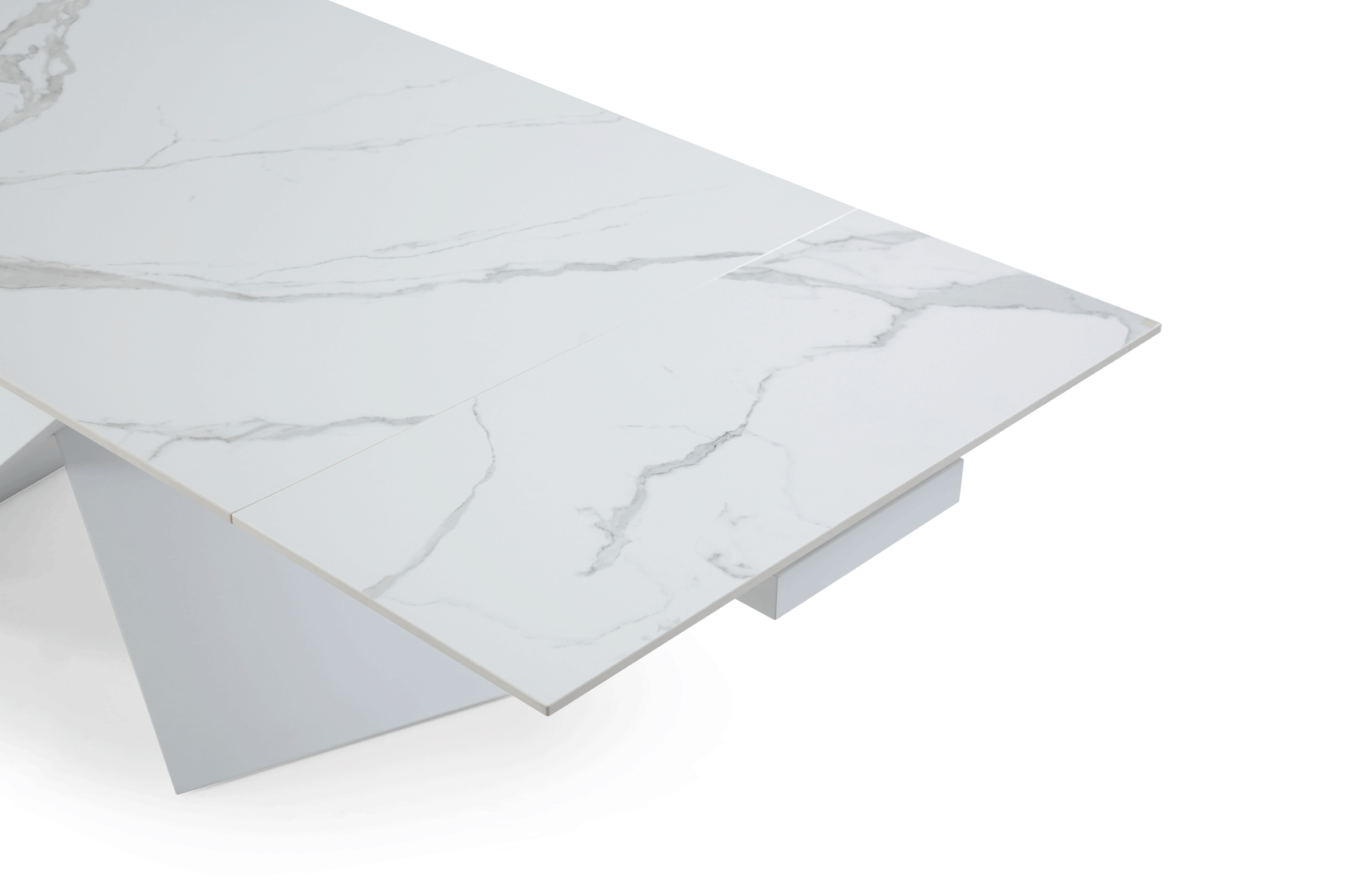 ESF Furniture - Extravaganza 9113 Dinning Table White w/ext - 9113DT