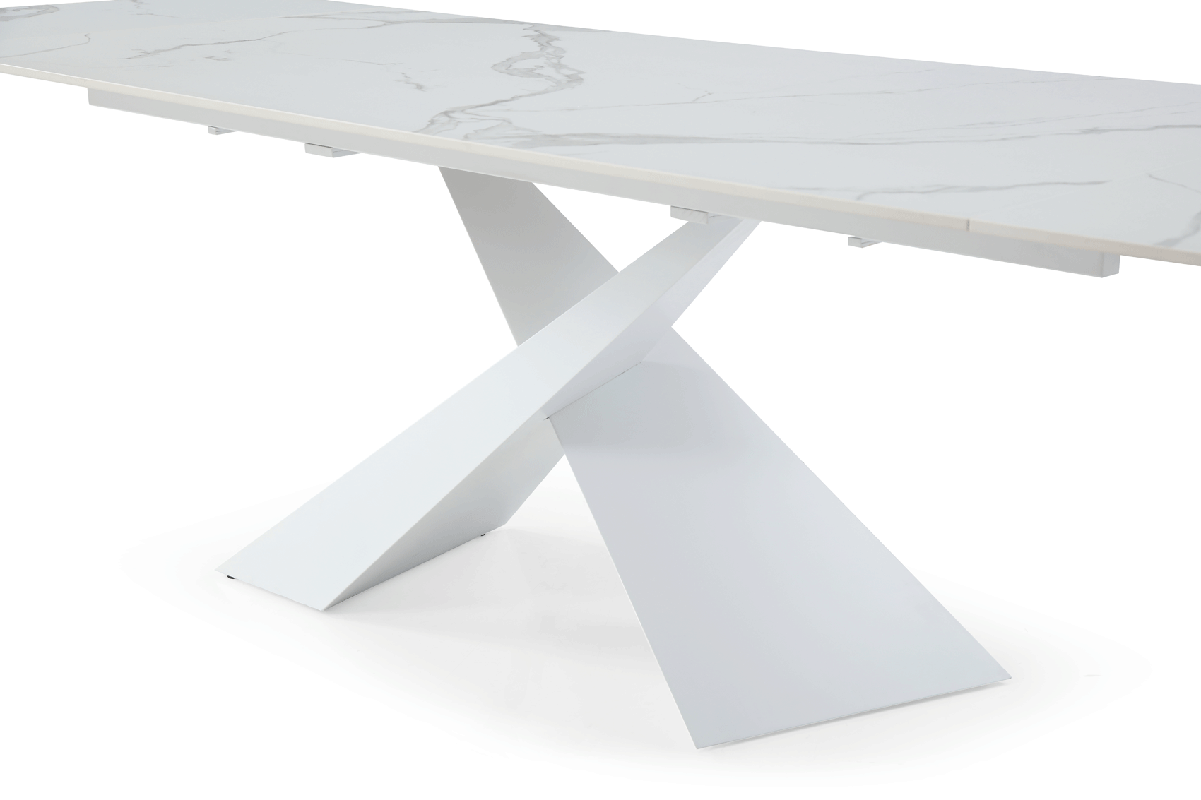 ESF Furniture - Extravaganza 9113 Dinning Table White w/ext - 9113DT