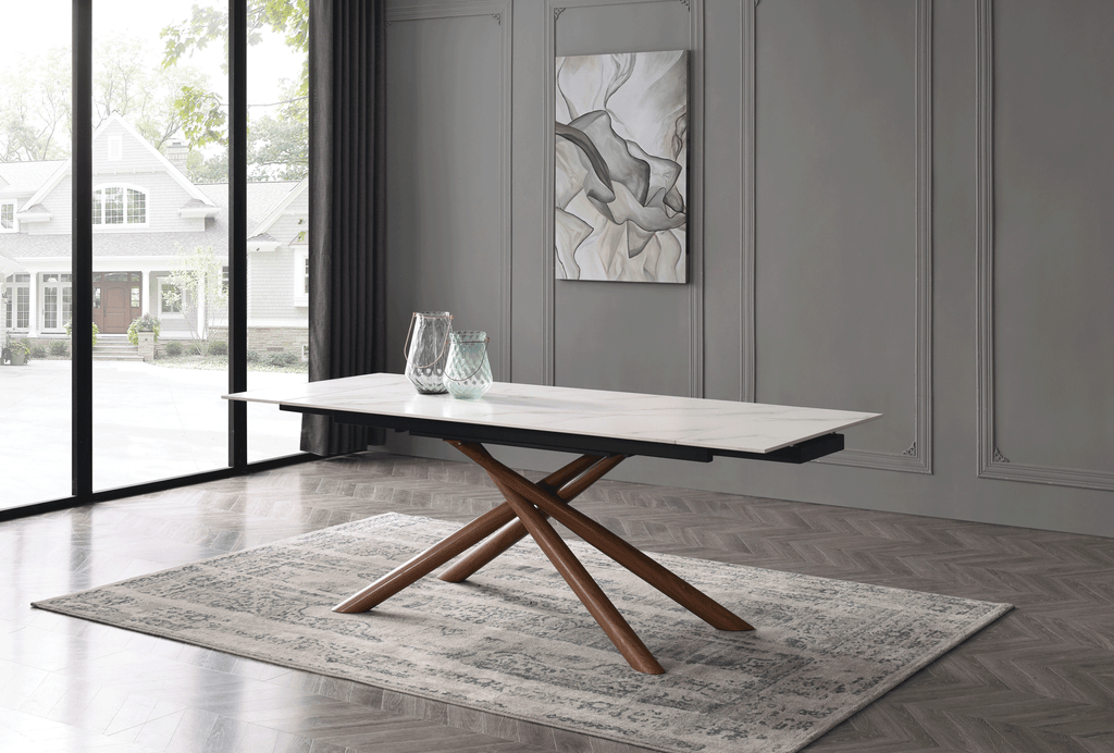ESF Furniture - 9063 Dining Table 63 w/2x12" Extension - 9063DININGTABLE63