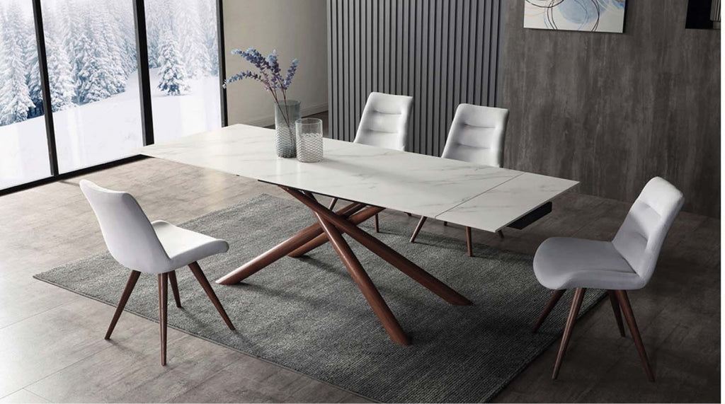 ESF Furniture - 9063 Dining Table 71 w/2x12" Extension - 9063DININGTABLE71
