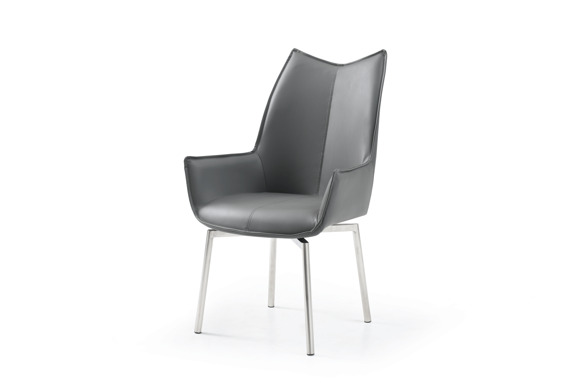 ESF Furniture - 9188 Dining Table with 1218 Swivel Dark Grey Chairs - 9188-1218-6GREYCHAIR