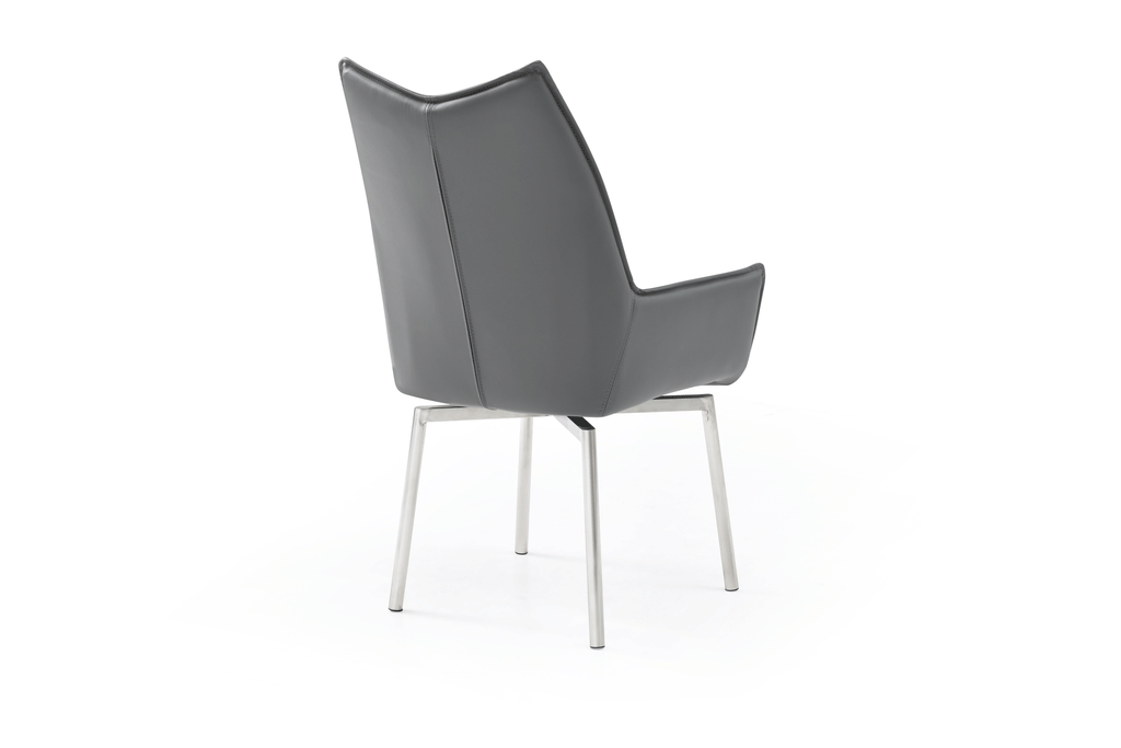ESF Furniture - 9188 Dining Table with 1218 Swivel Dark Grey Chairs - 9188-1218-8GREYCHAIR