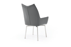 ESF Furniture - 9188 Dining Table with 1218 Swivel Dark Grey Chairs - 9188-1218-6GREYCHAIR