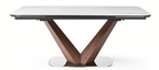 ESF Furniture - 9188 Dining Table with 1218 Swivel Grey Taupe Chairs - 9188-1218-7SET