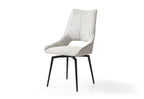 ESF Furniture - 9189 Dining Table with 1239 Swivel Beige Chairs - 9189-1239-8CHAIR
