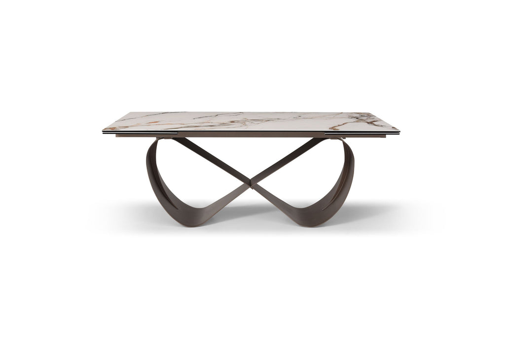ESF Furniture - (9305) 9 Piece Dining Table Set in Bronze - 9305-1442-9SET