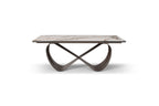 ESF Furniture - (9305) 9 Piece Dining Table Set in Bronze - 9305-1442-9SET