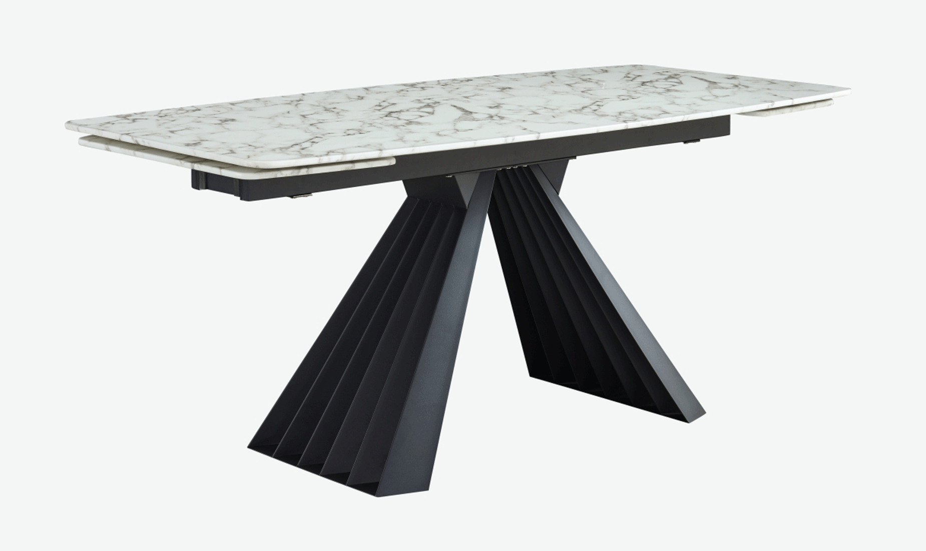 ESF Furniture - Extravaganza 152 Marble Dining Table with 196 Grey Chairs - 152DININGTABLE-196-4CHAIR