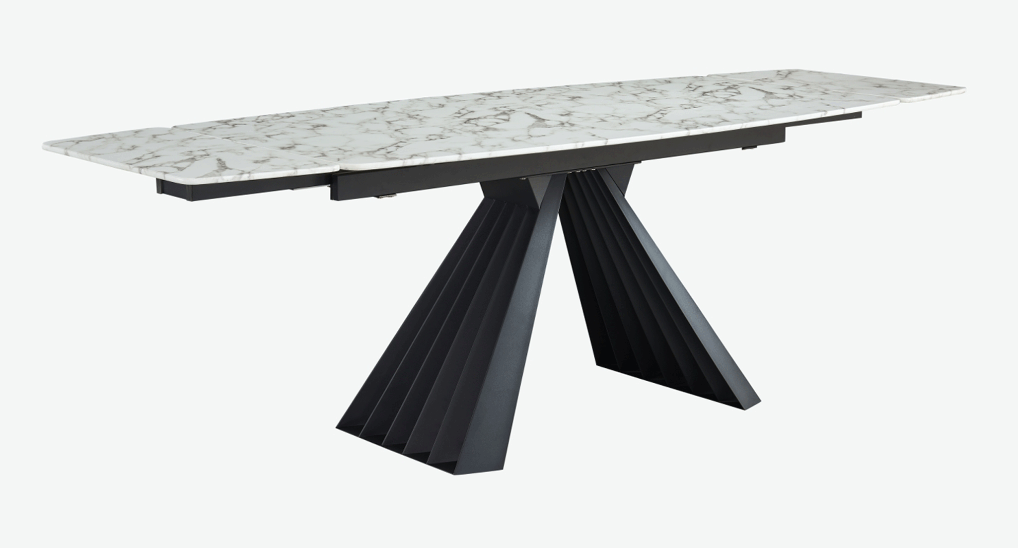 ESF Furniture - Extravaganza 152 Marble Dining Table with 196 Grey Chairs - 152DININGTABLE-196-6CHAIR