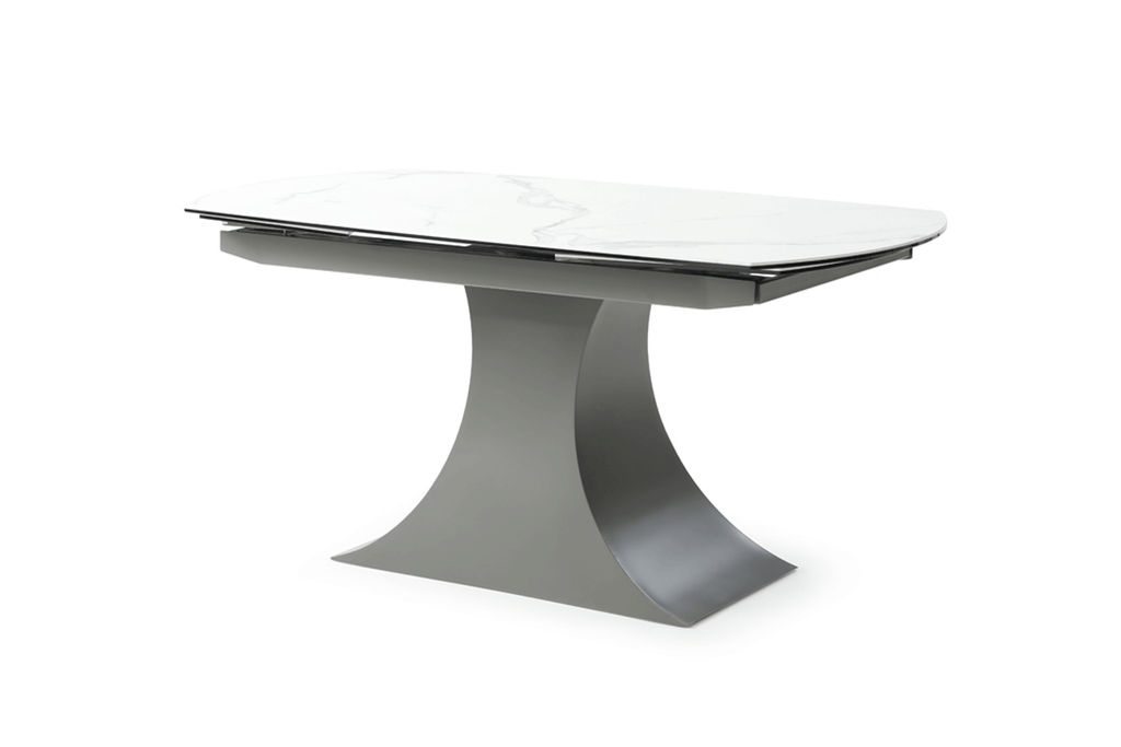 ESF Furniture - Extravaganza 6 Piece Dining Table Set 9035 Table with 1254 Chairs and 3012 Buffet in Mat/Shiny - 9035-1254-3012-4CHAIR
