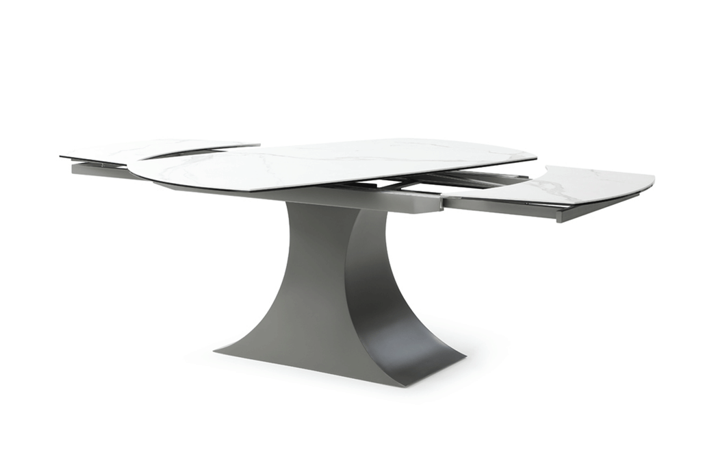 ESF Furniture - Extravaganza 5 Piece Dining Table Set 9035 Table with 1254 Chairs in Mat/Shiny - 9035-1254-4CHAIR