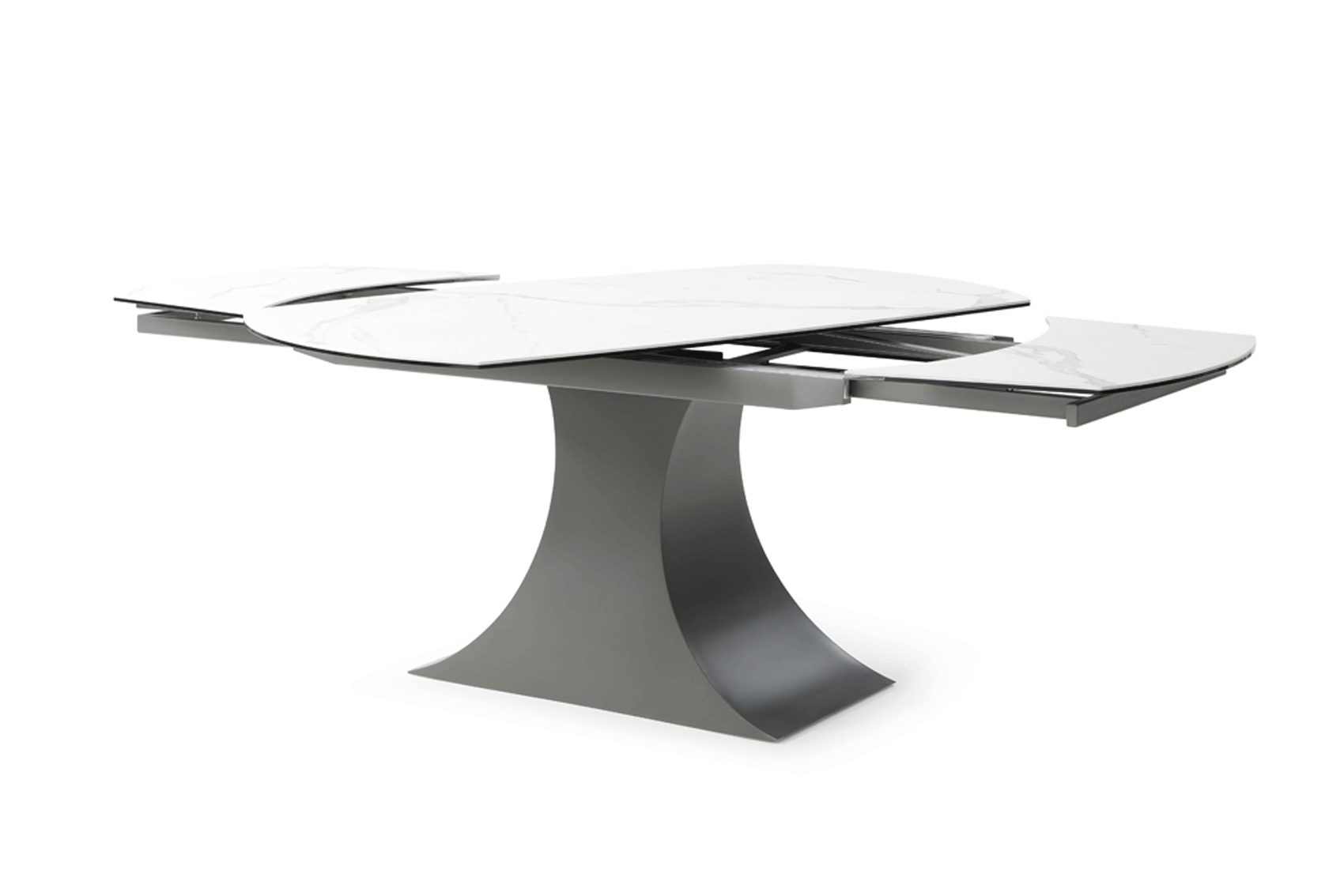 ESF Furniture - Extravaganza 7 Piece Dining Table Set 9035 Table with 1254 Chairs in Mat/Shiny - 9035-1254-6CHAIR