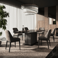ESF Furniture - Krystal Dining Table w/17.7" Extension in Medblu - KRYSTAL-DT