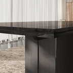 ESF Furniture - Krystal 7 Piece Dining Table Set in Medblu - KRYSTAL-DT-7SET