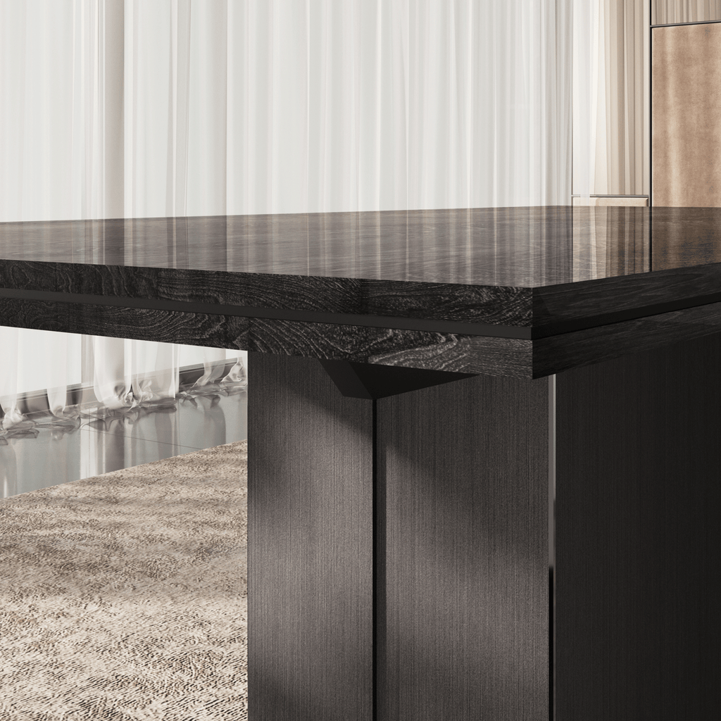 ESF Furniture - Krystal 10 Piece Dining Table Set in Medblu - KRYSTAL-DT-10SET