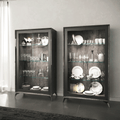 ESF Furniture - Krystal 2 Door Vitrine in Medblu - KRYSTAL-V
